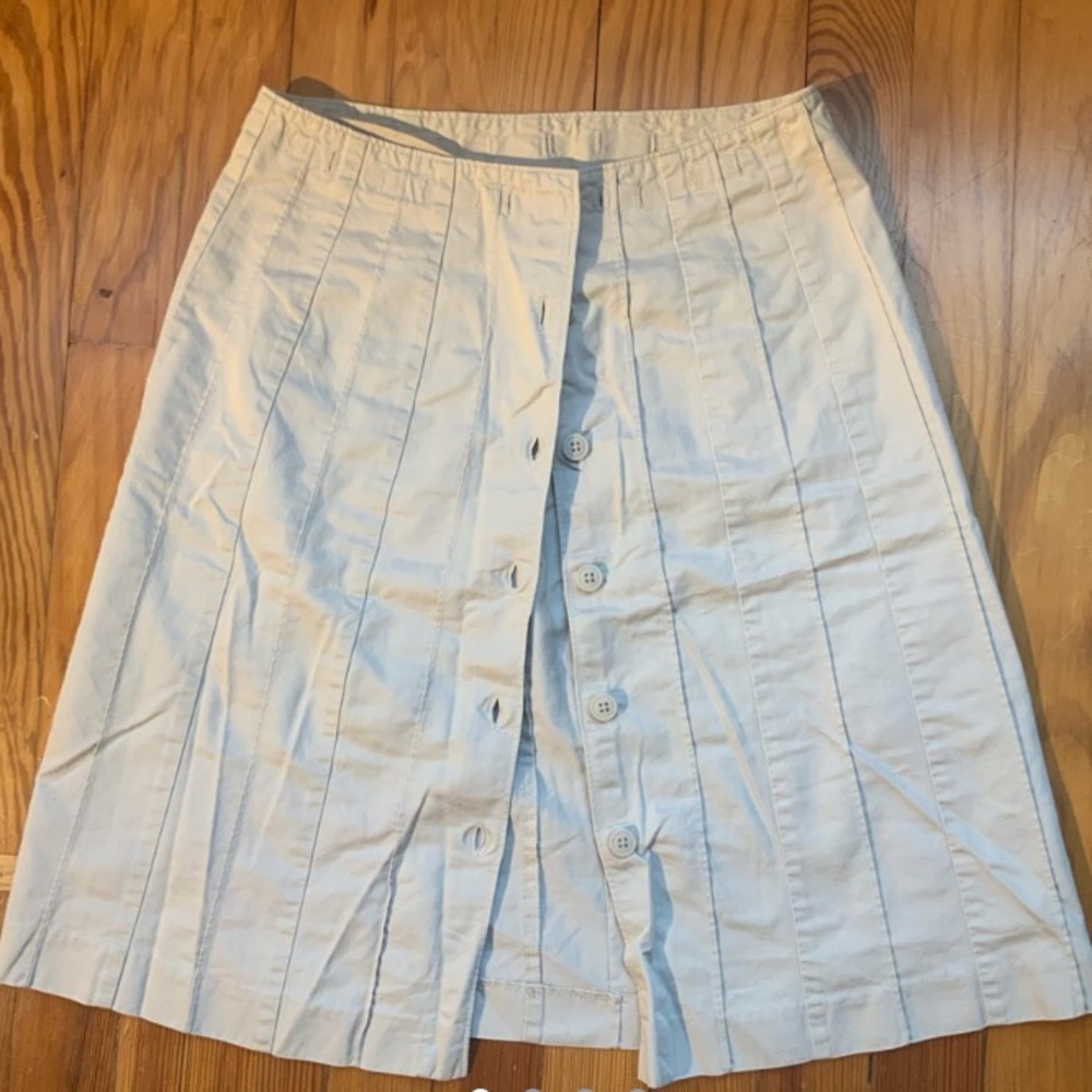 Beige button down skirt
